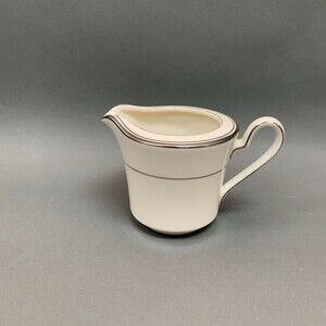 Noritake Ivory China Champlain 7553 Creamer Japan Platinum Trim